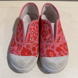 Jacadi Pink and Red Floral Kids Sneakers
